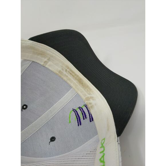 Richardson Mesh Back Snapback Hat Embroidered Rover Logo Gray White Dual 42" - Picture 9 of 11